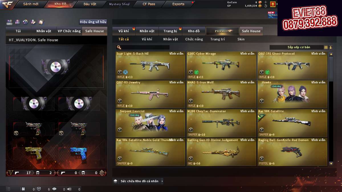 shop acc cf uy tin gia re